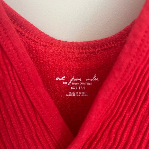 COPY - Urban Outfitters Red Ribbed Lounge Bralette Cropped Tank - Out From Under - Picture 3 of 3